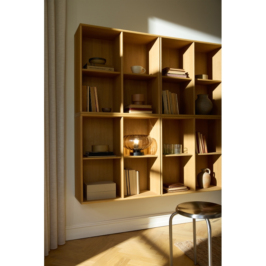 Osram - Επιτραπέζιο φωτιστικό DECOR SMOKE 1xE27/12W/230V μαύρο/καπνιστό γκρι