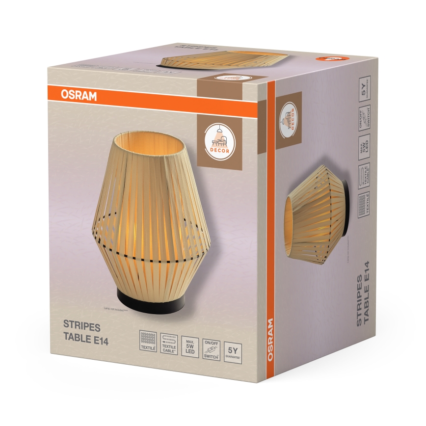 Osram - Επιτραπέζιο φωτιστικό DECOR STRIPES 1xE14/5W/230V μπεζ