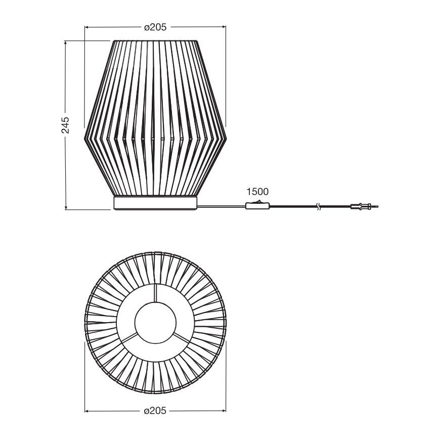 Osram - Επιτραπέζιο φωτιστικό DECOR STRIPES 1xE14/5W/230V μπεζ