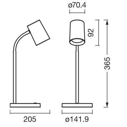 Osram - Επιτραπέζιο φωτιστικό DESK LINE 1xGU10/9W/230V λευκό