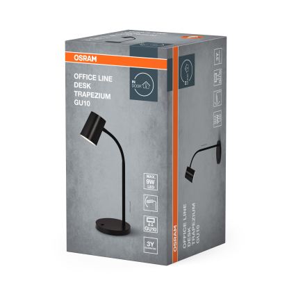 Osram - Επιτραπέζιο φωτιστικό DESK LINE 1xGU10/9W/230V μαύρο