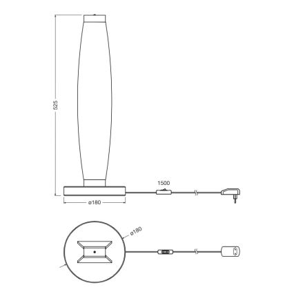 Osram - Επιτραπέζιο φωτιστικό LED DECOR FLAT LED/13W/230V γκρι