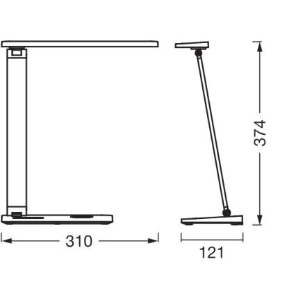 Osram - Ρυθμιζόμενο LED επιτραπέζιο φωτιστικό OFFICE LINE LED/7W/230V 3000/4000/6500K μαύρο