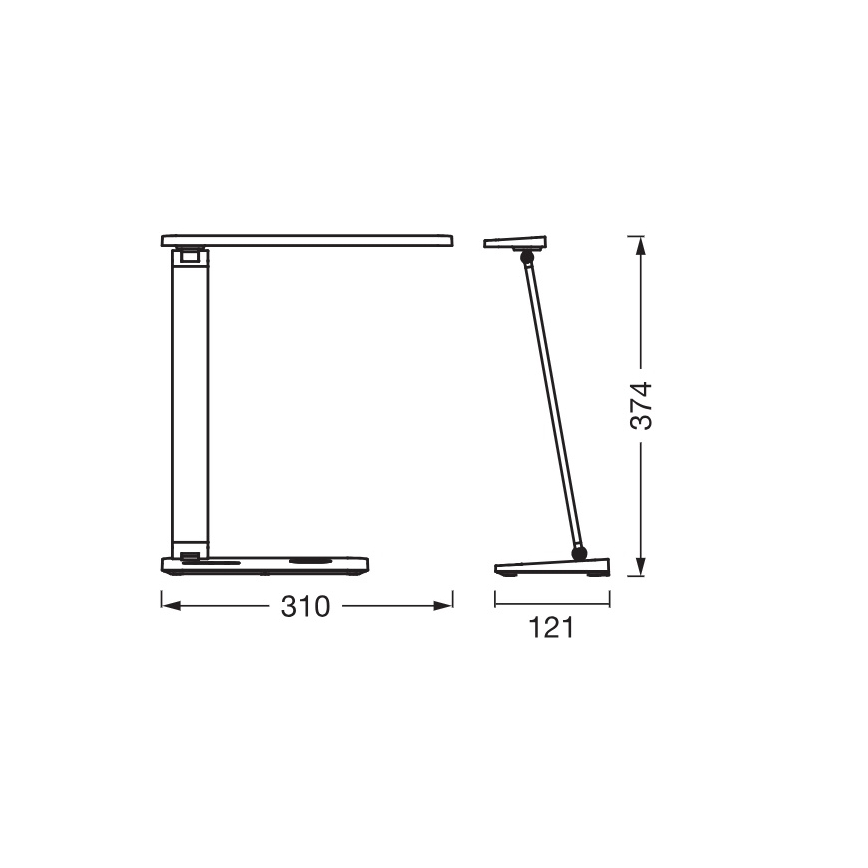 Osram - Ρυθμιζόμενο LED επιτραπέζιο φωτιστικό OFFICE LINE LED/7W/230V 3000/4000/6500K μαύρο