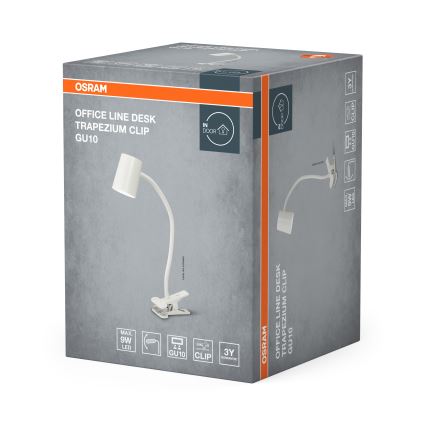 Osram - Επιτραπέζιο φωτιστικό με σφιγκτήρα DESK LINE 1xGU10/9W/230V λευκό
