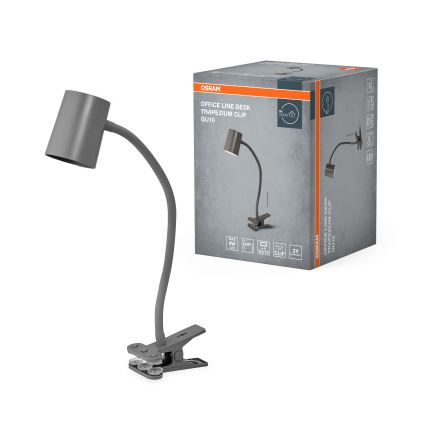 Osram - Επιτραπέζιο φωτιστικό με σφιγκτήρα DESK LINE 1xGU10/9W/230V γκρι