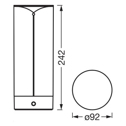 Osram - LED ρυθμιζόμενο με έλεγχο αφής επιτραπέζιο φωτιστικό εξωτερικού χώρου ENDURA STYLE LED/1,5W/5V 2500 mAh USB IP54 ανθρακί