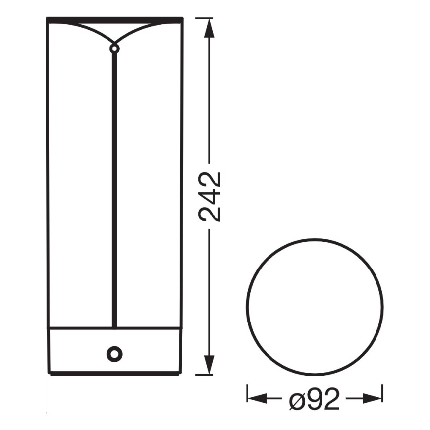 Osram - LED ρυθμιζόμενο με έλεγχο αφής επιτραπέζιο φωτιστικό εξωτερικού χώρου ENDURA STYLE LED/1,5W/5V 2500 mAh USB IP54 ανθρακί