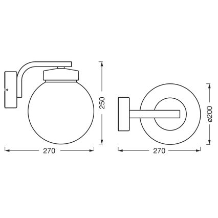 Osram - Επιτοίχια απλίκα εξωτερικού χώρου ENDURA CLASSIC 1xE27/40W/230V IP54 ανθρακί