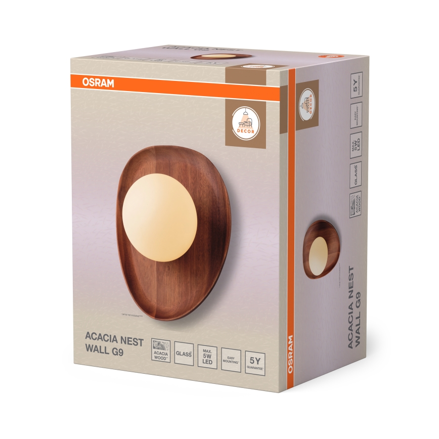 Osram - Επιτοίχιο φωτιστικό ACACIA NEST 1xG9/5W/230V ακακία