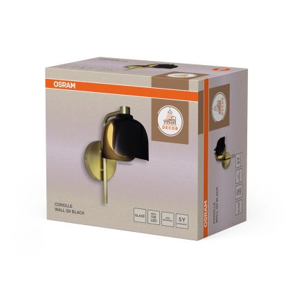 Osram - Επιτοίχιο φωτιστικό DECOR COROLLE 1xG9/20W/230V μαύρο/χρυσό