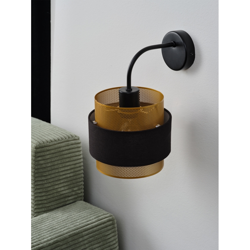 Osram - Επιτοίχιο φωτιστικό DECOR HORNET 1xE27/10W/230V μαύρο/χρυσό