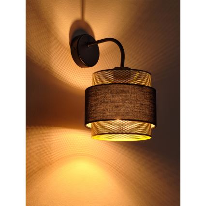 Osram - Επιτοίχιο φωτιστικό DECOR HORNET 1xE27/10W/230V μαύρο/χρυσό