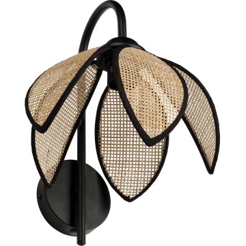 Osram - Επιτοίχιο φωτιστικό DECOR RATTAN 1xE27/15W/230V μπεζ/μαύρο