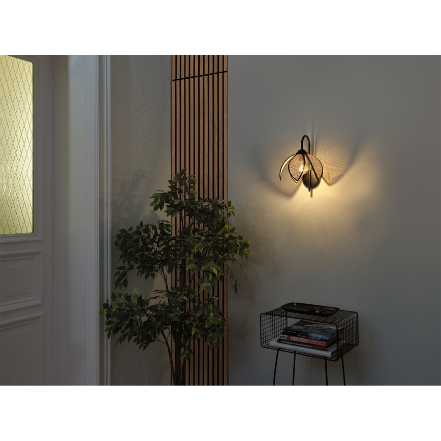 Osram - Επιτοίχιο φωτιστικό DECOR RATTAN 1xE27/15W/230V μπεζ/μαύρο