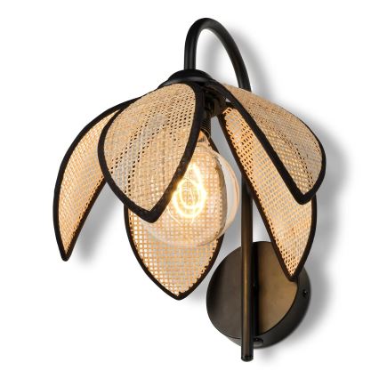 Osram - Επιτοίχιο φωτιστικό DECOR RATTAN 1xE27/15W/230V μπεζ/μαύρο