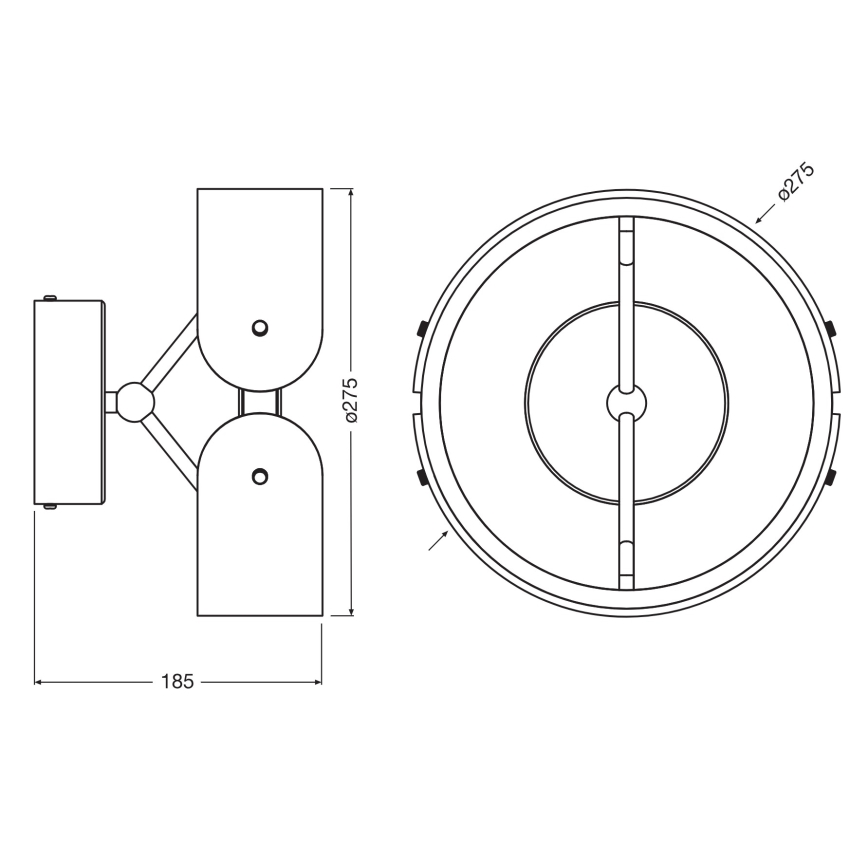 Osram - Επιτοίχιο φωτιστικό LED DECOR CURVE LED/20W/230V γκρίζο