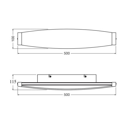 Osram - Επιτοίχιο φωτιστικό LED DECOR FLAT LED/13W/230V γκρι