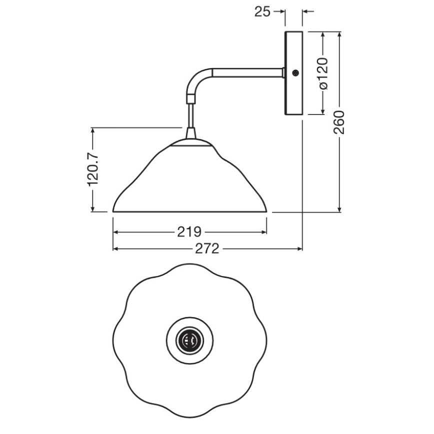 Osram - Επιτοίχιο φωτιστικό LOTUS LEAF 1xE14/5,5W/230V