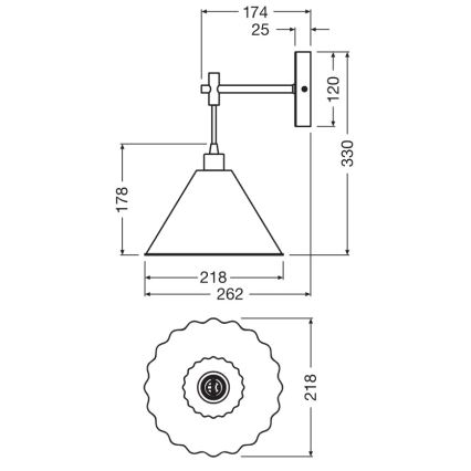 Osram - Επιτοίχιο φωτιστικό PULP 1xE14/5,5W/230V