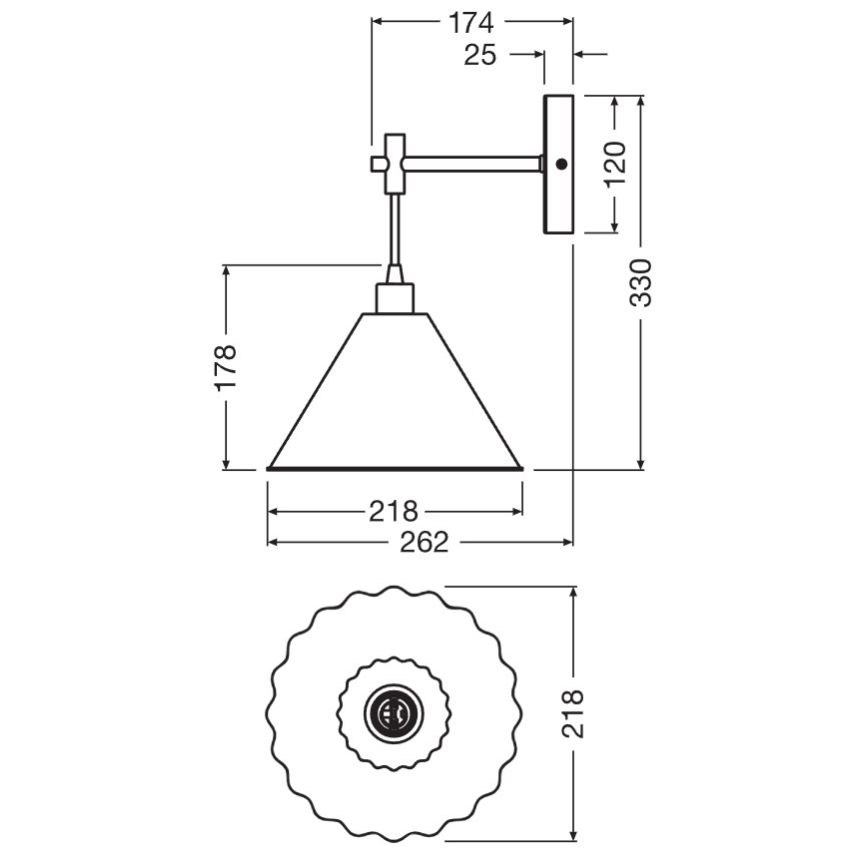 Osram - Επιτοίχιο φωτιστικό PULP 1xE14/5,5W/230V