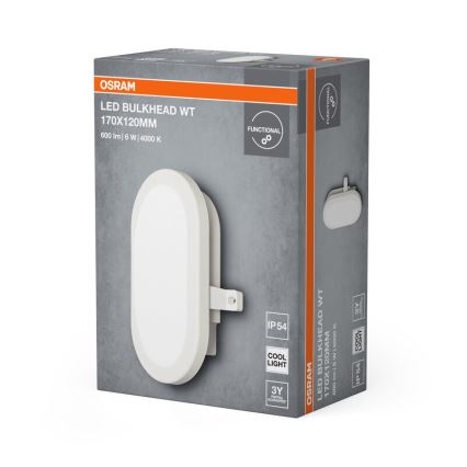 Osram - Επιτοίχιο φωτιστικό εξωτερικού χώρου LED BULKHEAD LED/6W/230V IP54 λευκό
