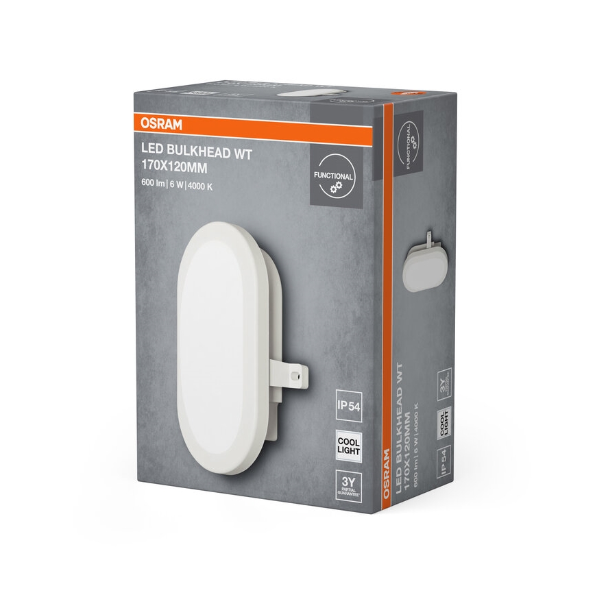 Osram - Επιτοίχιο φωτιστικό εξωτερικού χώρου LED BULKHEAD LED/6W/230V IP54 λευκό