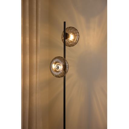 Osram - Επιδαπέδιο φωτιστικό DECOR SMOKE 2xE14/12W/230V μαύρο/καπνιστό γκρι