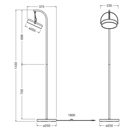 Osram - Επιδαπέδιο φωτιστικό LED DECOR PUCK LED/12W/230V CRI 90 μαύρο