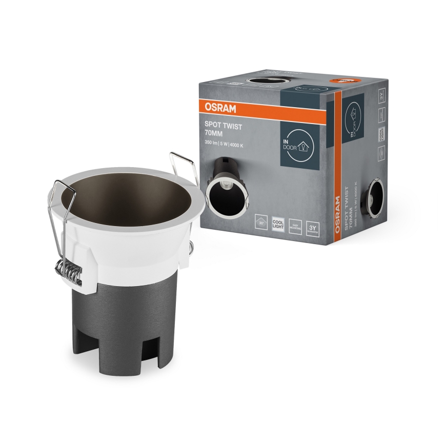Osram - Εντοιχισμένο φωτιστικό LED SPOT TWIST LED/5W/230V 4000K Ø 7 cm λευκό/μαύρο