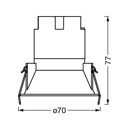 Osram - Εντοιχισμένο φωτιστικό LED SPOT TWIST LED/5W/230V 4000K Ø 7 cm λευκό/μαύρο