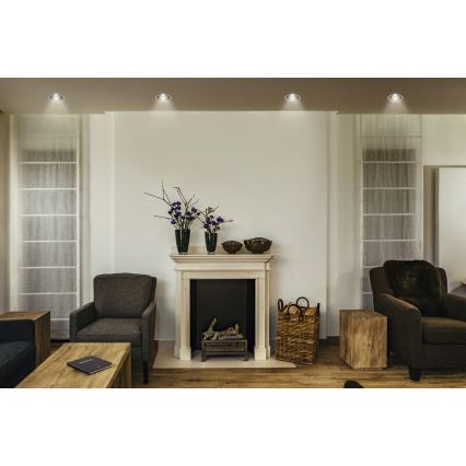 Osram - Εντοιχισμένο φωτιστικό οροφής SPOT TWIST LED/10W/230V 3000K διάμ. 9,3 cm λευκό/μαύρο