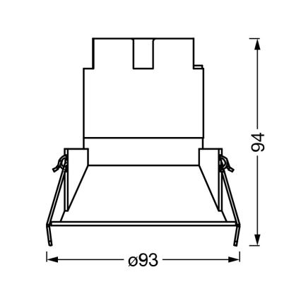 Osram - Εντοιχισμένο φωτιστικό οροφής SPOT TWIST LED/10W/230V 3000K διάμ. 9,3 cm λευκό/μαύρο
