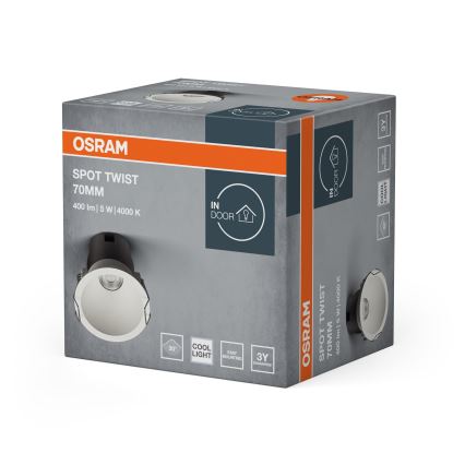 Osram - Εντοιχισμένο LED φωτιστικό SPOT TWIST LED/5W/230V 4000K Ø 7 cm λευκό