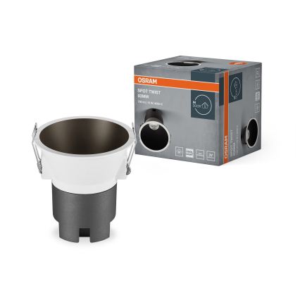 Osram - Εντοιχιστό φωτιστικό LED SPOT TWIST LED/10W/230V 4000K Ø 9,3 cm λευκό/μαύρο