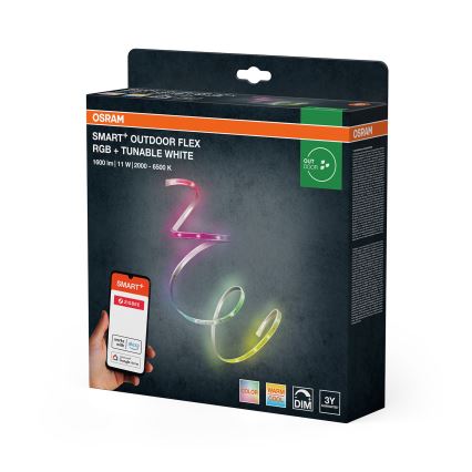 Osram - LED RGB+TW ρυθμιζόμενη εξωτερική λωρίδα SMART+ FLEX 5m LED/11W/230V 2000-6500K IP65