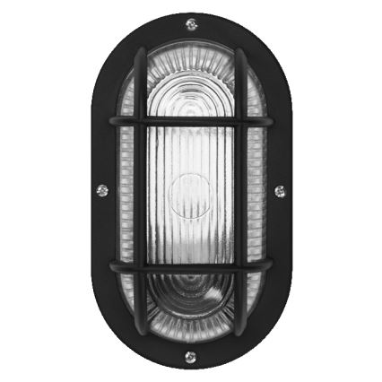 Osram - Εξωτερικό επιτοίχιο φωτιστικό BULKHEAD 1xE27/10W/230V IP54 μαύρο