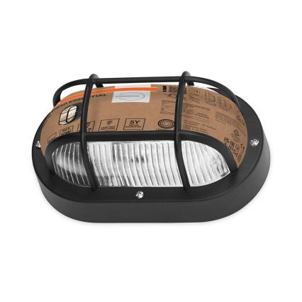 Osram - Εξωτερικό επιτοίχιο φωτιστικό BULKHEAD 1xE27/10W/230V IP54 μαύρο