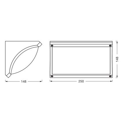 Osram - Εξωτερικό επιτοίχιο φωτιστικό ENDURA CLASSIC 1xE27/40W/230V IP54 ανθρακί