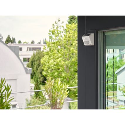 Osram - Εξωτερικός ηλιακός αισθητήρας κίνησης SMART+ 3,7V λευκός IP65 Wi-Fi 800 mAh