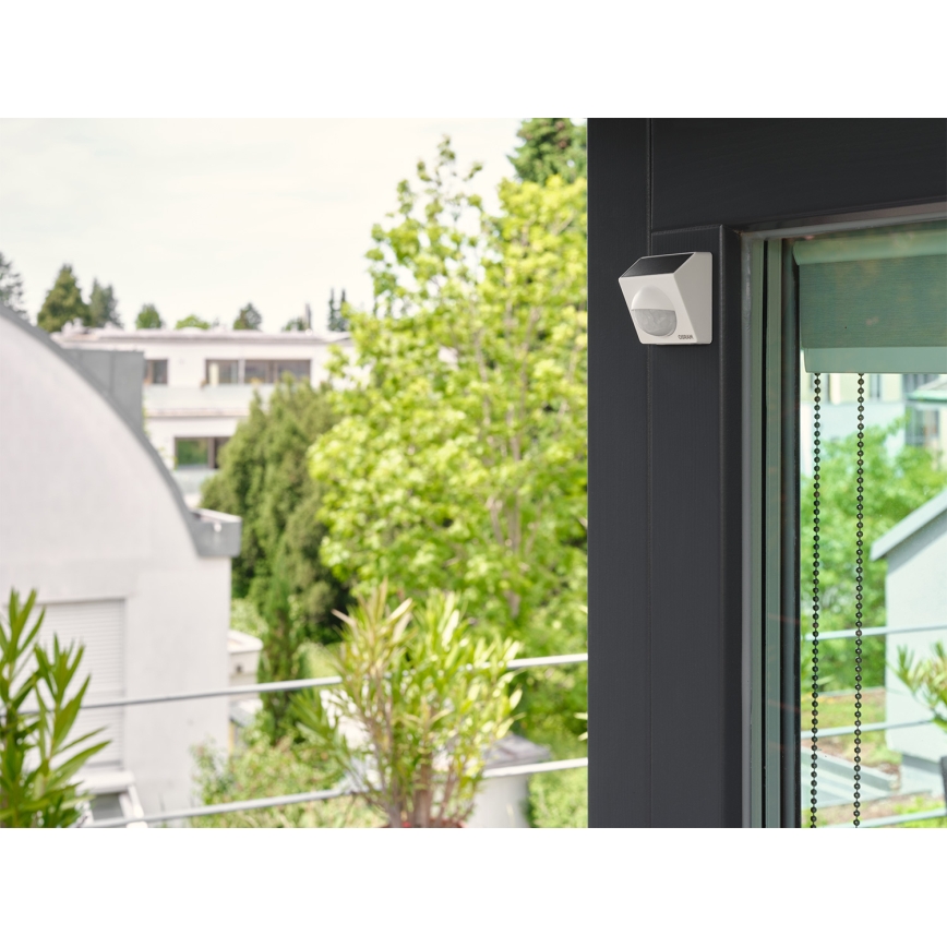 Osram - Εξωτερικός ηλιακός αισθητήρας κίνησης SMART+ 3,7V λευκός IP65 Wi-Fi 800 mAh