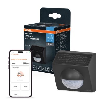 Osram - Εξωτερικός ηλιακός ανιχνευτής κίνησης SMART+ 3,7V ανθρακί IP65 Wi‑Fi 800 mAh