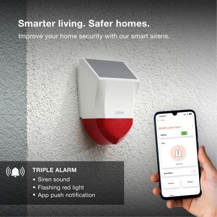 Osram - Εξωτερικός ηλιακός συναγερμός SMART+ 5V IP65 Wi-Fi