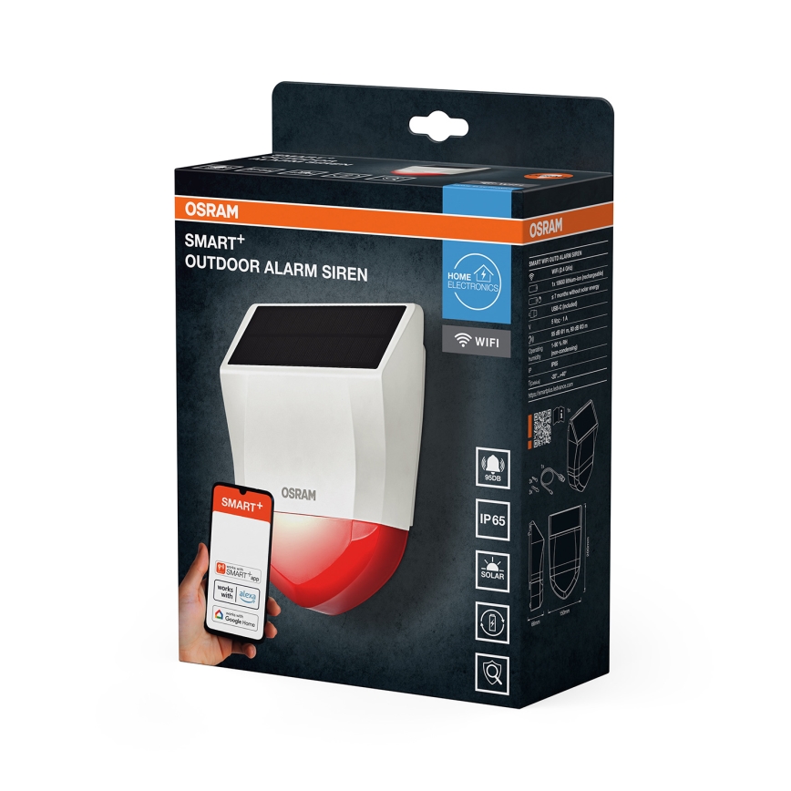 Osram - Εξωτερικός ηλιακός συναγερμός SMART+ 5V IP65 Wi-Fi