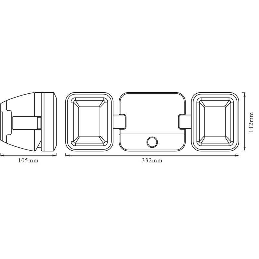 Osram - Εξωτερικός επιτοίχιος προβολέας LED με αισθητήρα BATTERY 2xLED/5W/4xD IP54