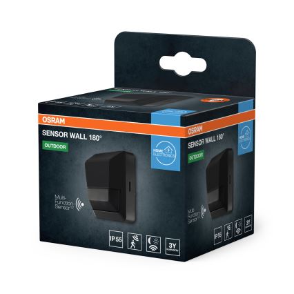 Osram - Εξωτερικός υπέρυθρος ανιχνευτής κίνησης 230V IP55 ανθρακί