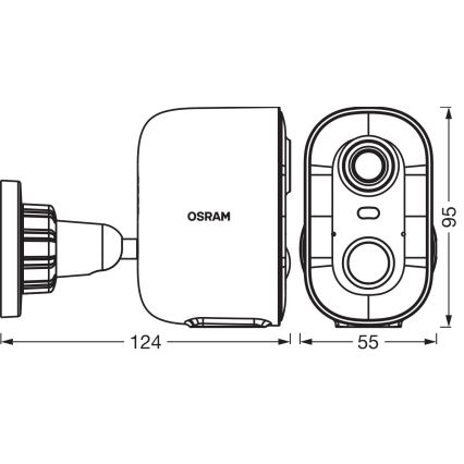 Osram - Έξυπνη ηλιακή κάμερα με αισθητήρα 2K SMART+ 5V 5200 mAh IP66 Wi-Fi