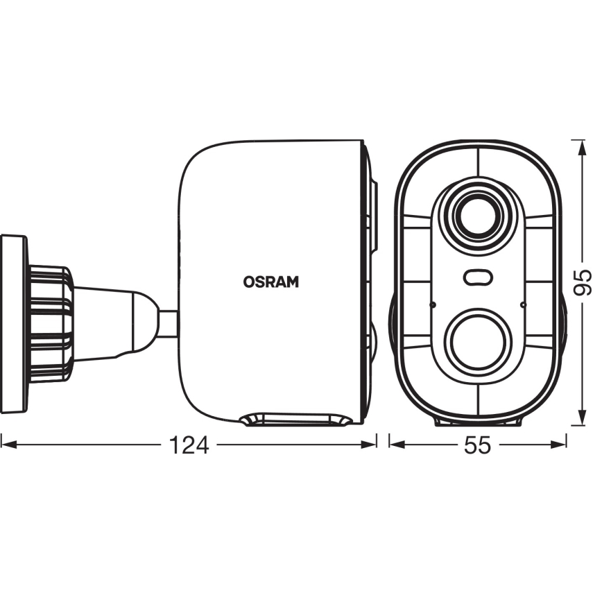 Osram - Έξυπνη ηλιακή κάμερα με αισθητήρα 2K SMART+ 5V 5200 mAh IP66 Wi-Fi
