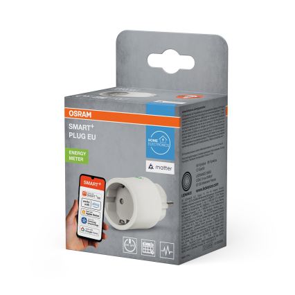 Osram - Έξυπνη πρίζα SMART+ MATTER SCHUKO 2300W/230V/10A Wi-Fi λευκή