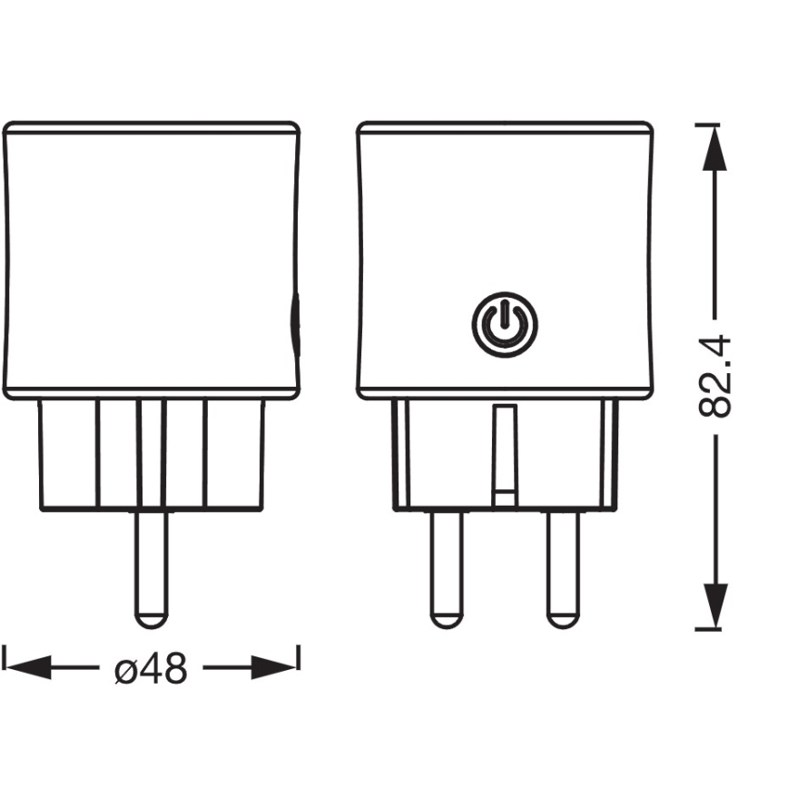 Osram - Έξυπνη πρίζα SMART+ MATTER SCHUKO 2300W/230V/10A Wi-Fi λευκή